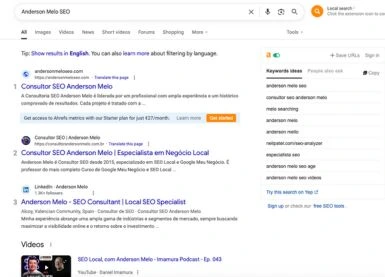Consultor SEO Anderson Melo